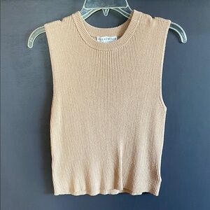 AND NOW THIS Light Tan Ribbed Tank Top
